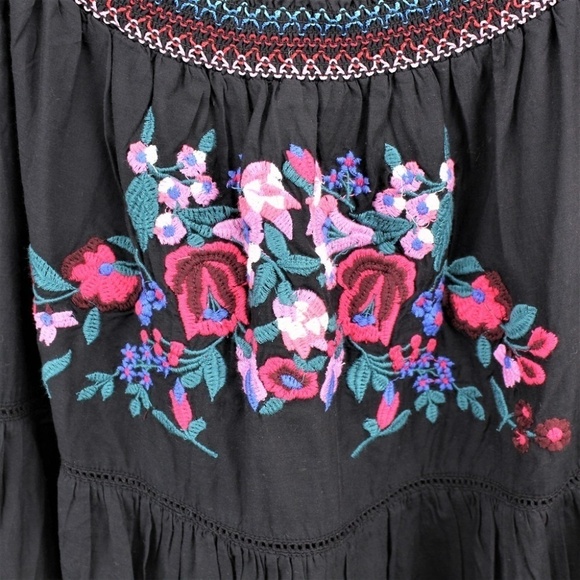 NWT Free People Sunbeams Emblazoned Off Shoulder Mini Women Dresses Size S - Picture 6 of 6